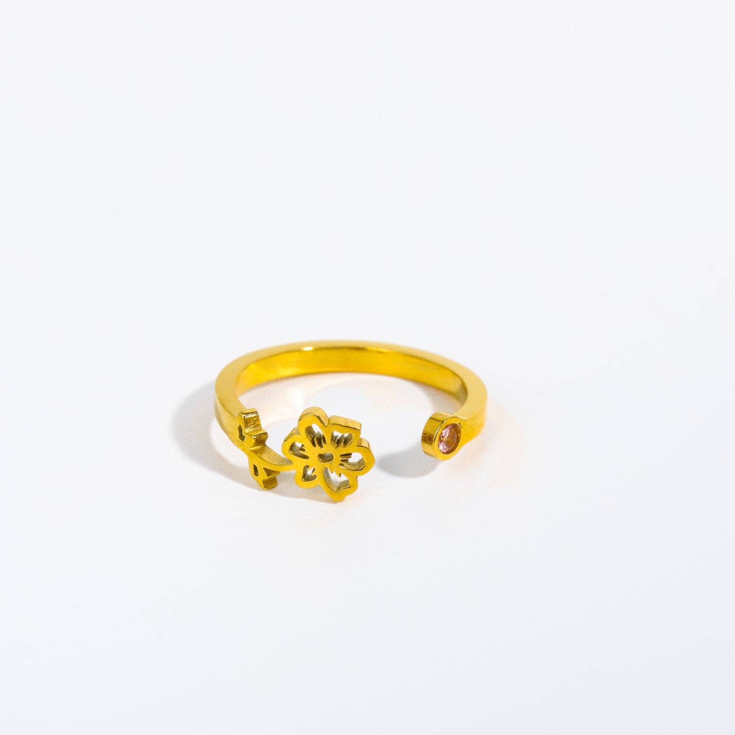 Anillo de acero inoxidable de oro al por mayor